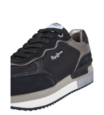 Pepe Jeans Rusper Glam Leder Sneakers schwarz