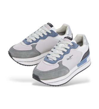 Pepe Jeans Rusper Glitter Leather Sneakers blue