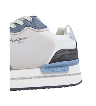 Pepe Jeans Rusper Glitter Leather Sneakers blue