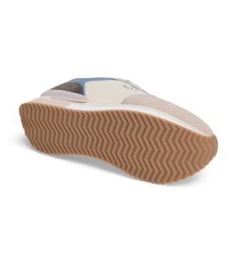 Pepe Jeans Zapatillas de piel Rusper Mania beige