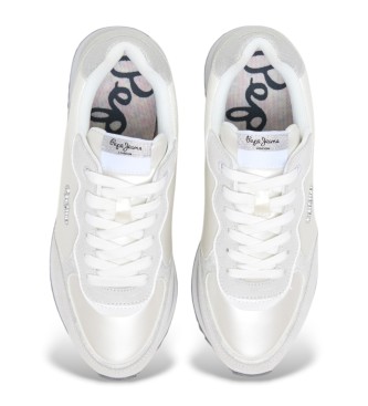 Pepe Jeans Sneakers Rusper Shine in pelle bianca