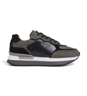 Pepe Jeans Sneaker Rusper Stars in pelle nera