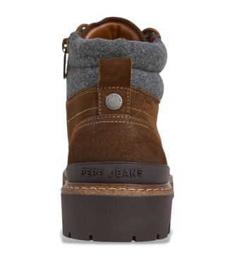 Pepe Jeans Ryan Earth leather ankle boots 