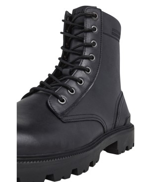 Pepe Jeans Botas de Piel Ryan Top negro