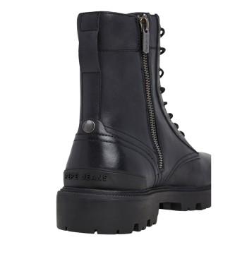Pepe Jeans Botas de Piel Ryan Top negro