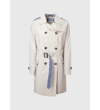 Pepe Jeans Salome trench coat white
