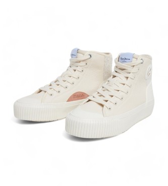 Pepe Jeans Sneaker Samoi Half in pelle bianca