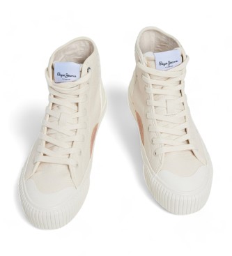 Pepe Jeans Zapatillas de piel Samoi Half blanco