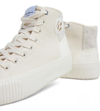 Pepe Jeans Samoi Half Leren Sportschoenen Wit