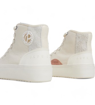 Pepe Jeans Sneaker Samoi Half in pelle bianca