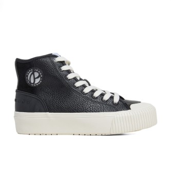 Pepe Jeans Samoi Halbschuhe aus Leder schwarz