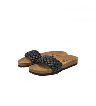 Pepe Jeans Anatomiczne sandały Oban Tree Sandals czarne