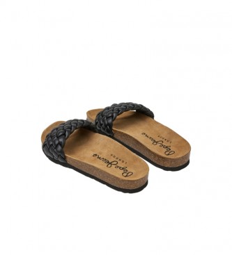 Pepe Jeans Anatomiczne sandały Oban Tree Sandals czarne