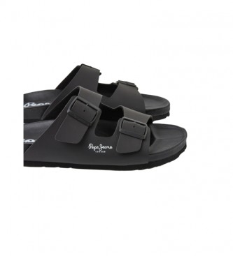 Pepe Jeans Anatomical sandals Roya Double black