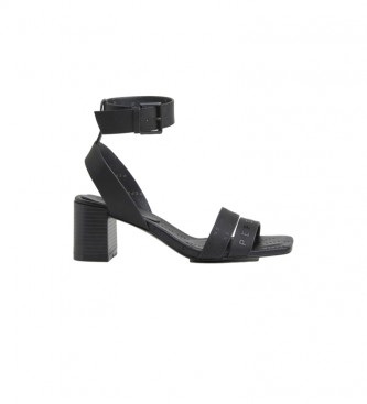 Pepe Jeans Altea Young black block sandals -Heel height 6cm