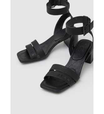 Pepe Jeans Altea Young zwarte bloksandalen -Helphoogte 6cm