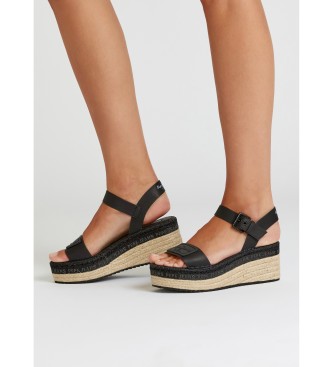 Hablar con ambiente Marinero Pepe Jeans Sandals Wedge Witney Brand black -Height wedge 5cm - ESD Store  fashion, footwear and accessories - best brands shoes and designer shoes