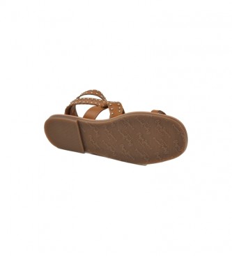 Pepe Jeans Sandalias de Piel Irma Ethnic marrn