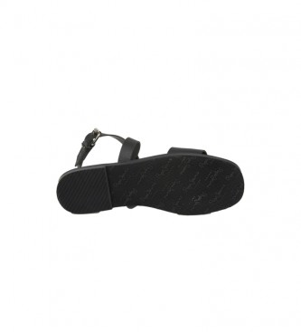 Pepe Jeans Sandlias de Couro Irma Log Preto