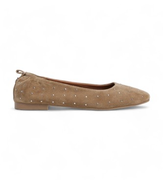 Pepe Jeans Ballerine Sandie in pelle marrone Esdemarca Store moda calzature e accessori migliori marche di scarpe e scarpe firmate