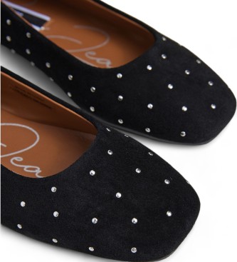 Pepe Jeans Ballerines en cuir Sandie noir