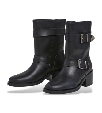 Pepe Jeans Sandy West bottes en cuir noir