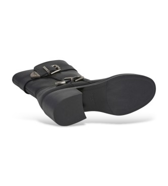 Pepe Jeans Sandy West bottes en cuir noir