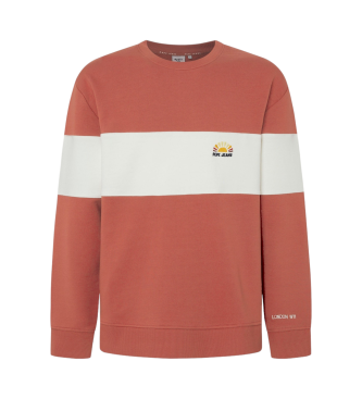 Pepe Jeans Sweatshirt Sawyer Crew vermelha