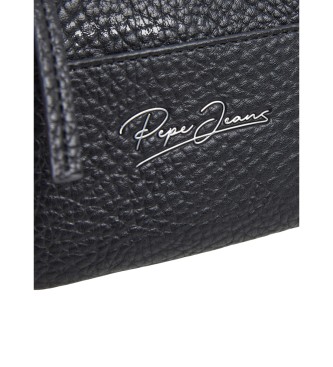 Pepe Jeans Zwart schrift muntenzakje