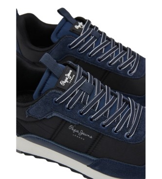 Pepe Jeans Sneakers Slab Trend Run in pelle blu navy