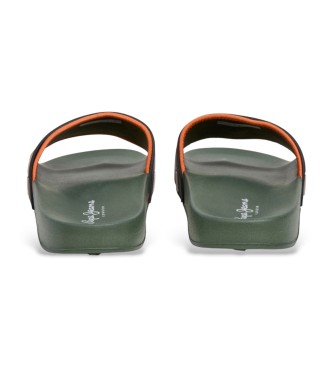 Pepe Jeans Chinelos de dedo verdes Slider Glam