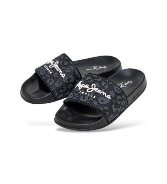Pepe Jeans Chanclas Slider Leo negro
