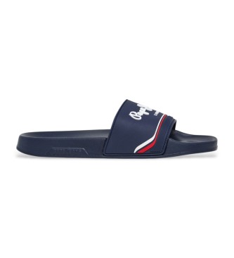 Pepe Jeans Klassiske marinebl slider-flipflops