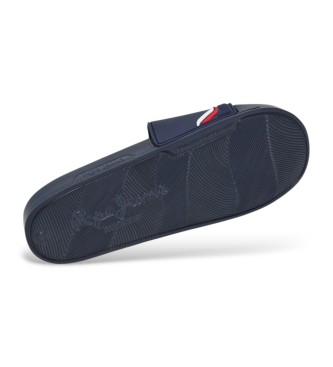 Pepe Jeans Klassische marineblaue Slider-Flip-Flops