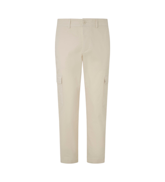 Pepe Jeans Slim Cargo Poplin Byxor Off White Ecru