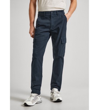 Pepe Jeans Spodnie cargo Slim Twill navy