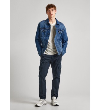 Pepe Jeans Spodnie cargo Slim Twill navy