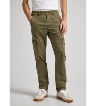 Pepe Jeans Pantaloni cargo slim verdi