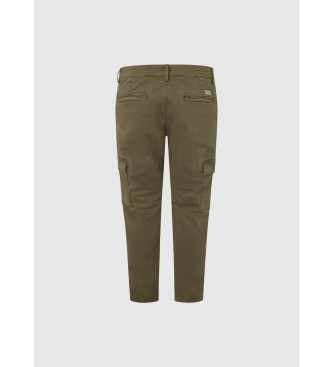 Pepe Jeans Pantaloni cargo slim verdi