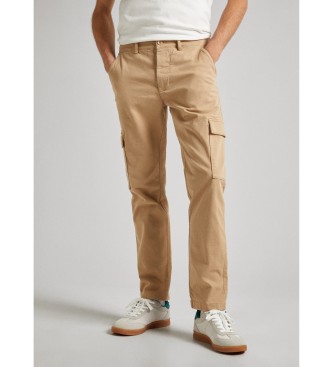 Pepe Jeans Pantaloni cargo slim beige