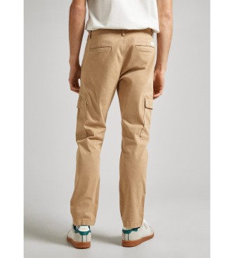 Pepe Jeans Pantaloni cargo slim beige