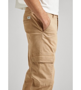 Pepe Jeans Pantaloni cargo slim beige