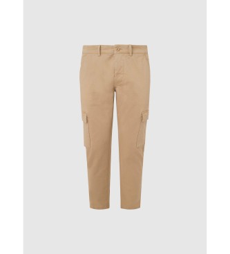 Pepe Jeans Pantaloni cargo slim beige