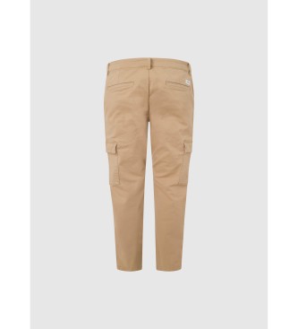 Pepe Jeans Pantaloni cargo slim beige