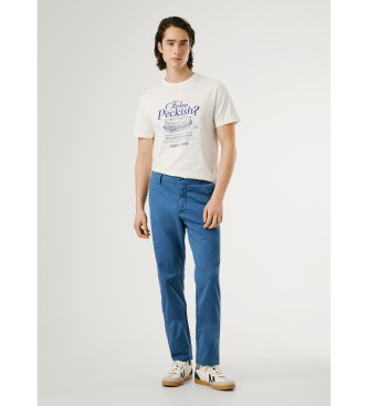 Pepe Jeans Schmale Chino Twill-Hose blau