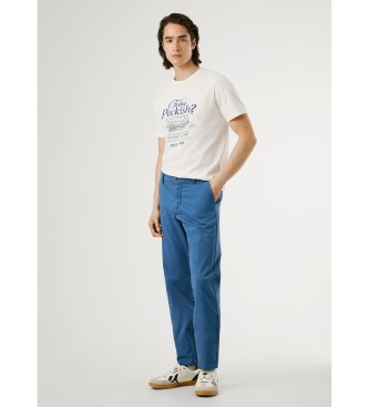 Pepe Jeans Schmale Chino Twill-Hose blau
