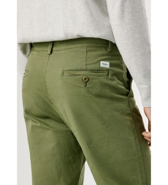 Pepe Jeans Calça Slim Chino Twill verde