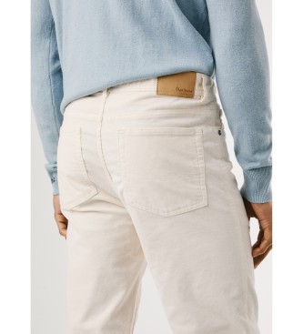 Pepe Jeans Calça Slim Five Pockets Corduroy bege