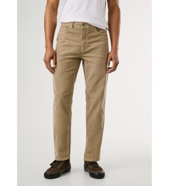 Pepe Jeans Pantalon slim  5 poches en velours ctel marron