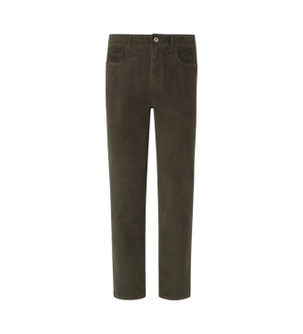 Pepe Jeans Pantaloni slim in velluto a coste verdi